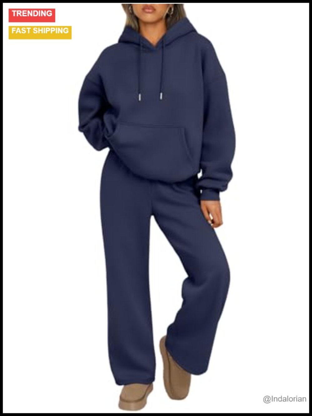 Oversized Lounge Sweatsuit 2 Piece Cotton Fleece Maternity? Jogger Set